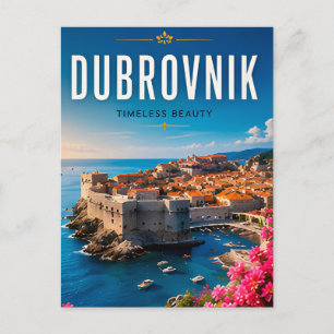 🏰 Dubrovnik Croatia Coastal City Home Decor 🌊 Postcard
