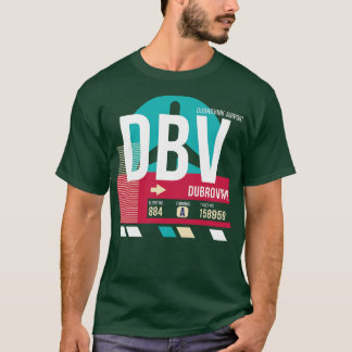 Dubrovnik Croatia DBV Airport Code Baggage Tag T-Shirt