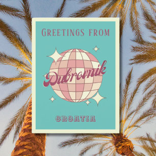 Dubrovnik Croatia  Hrvatska Retro Vintage Postcard