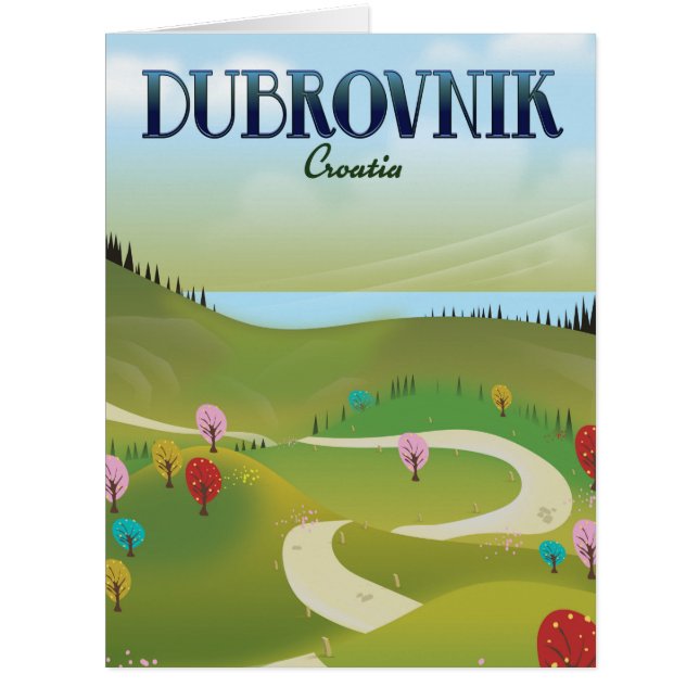 dubrovnik croatia landscape poster. (Front)
