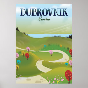 dubrovnik croatia landscape poster. poster