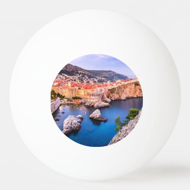 Dubrovnik Croatia Ping Pong Ball (Front)