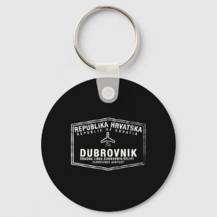Dubrovnik Croatia Pport Stamp Vacation Travel Key Ring