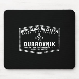Dubrovnik Croatia Pport Stamp Vacation Travel  Mouse Pad