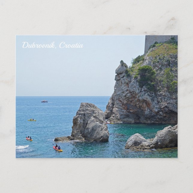 Dubrovnik Croatia Rocks Holiday Postcard (Front)