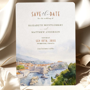 Dubrovnik Croatia Save the Date Destination Invitation