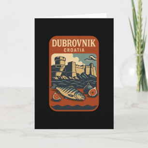 Dubrovnik Croatia Souvenir Croatian Food And Trave Card