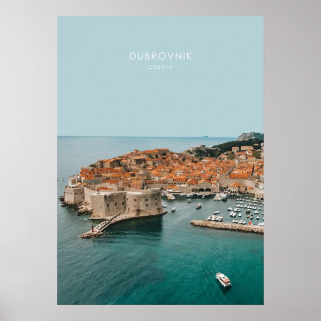 Dubrovnik, Croatia Travel Artwork Poster (Front)