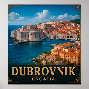 🧲 Dubrovnik Croatia Vacation Keepsake For Trips Poster