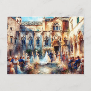 Dubrovnik Croatia wedding Sponza Palace  Postcard
