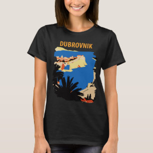 Dubrovnik Fortress Old Town Blue Travel T-Shirt