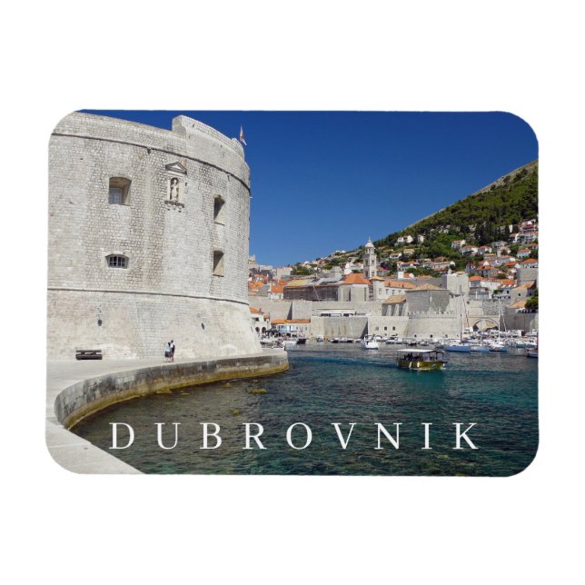 Dubrovnik fortress view fridge magnet (Horizontal)
