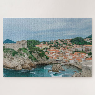 Dubrovnik harbor and city center jigsaw puzzle