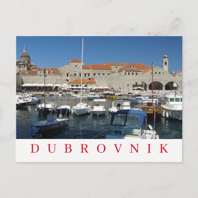 Dubrovnik harbor view postcard (Front)