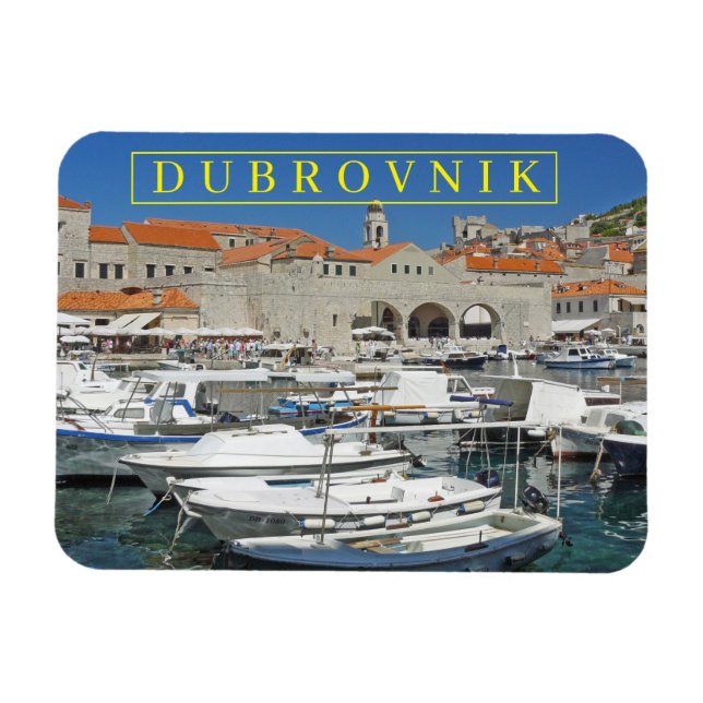 Dubrovnik harbour view fridge magnet (Horizontal)