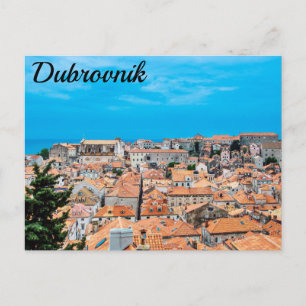 Dubrovnik historic center postcard