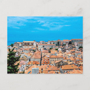 Dubrovnik historic center postcard