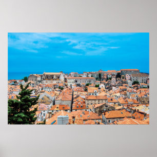 Dubrovnik historic center poster