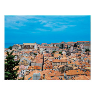 Dubrovnik historic center poster