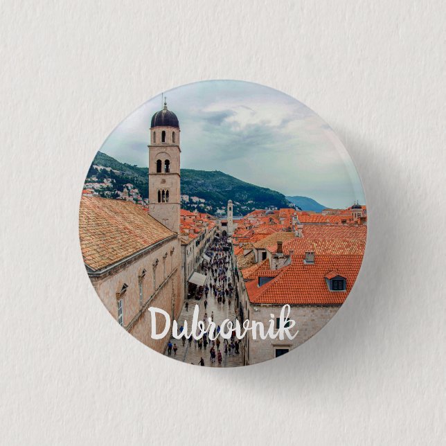 Dubrovnik main street, Croatia 3 Cm Round Badge (Front)