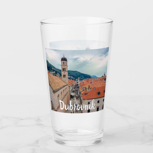 Dubrovnik main street in Croatia Glass (Front)