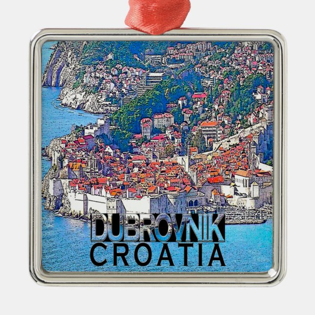 Dubrovnik Metal Tree Decoration (Front)