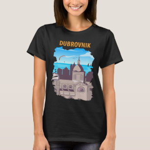 Dubrovnik Old City Cathedral Purple Travel T-Shirt