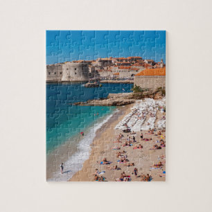 Dubrovnik Old Town and Banje Beach Jigsaw Puzzle