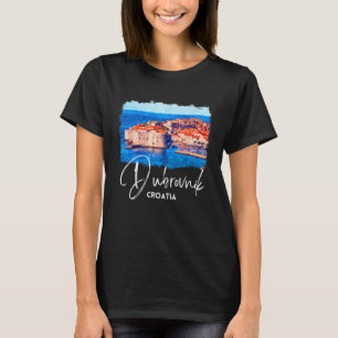 Dubrovnik Souvenir Croatia Dubrovnik Painting T-Shirt
