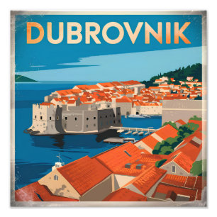 Dubrovnik vintage photo print