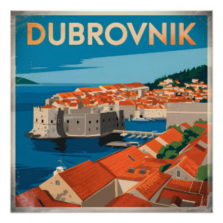 Dubrovnik vintage poster