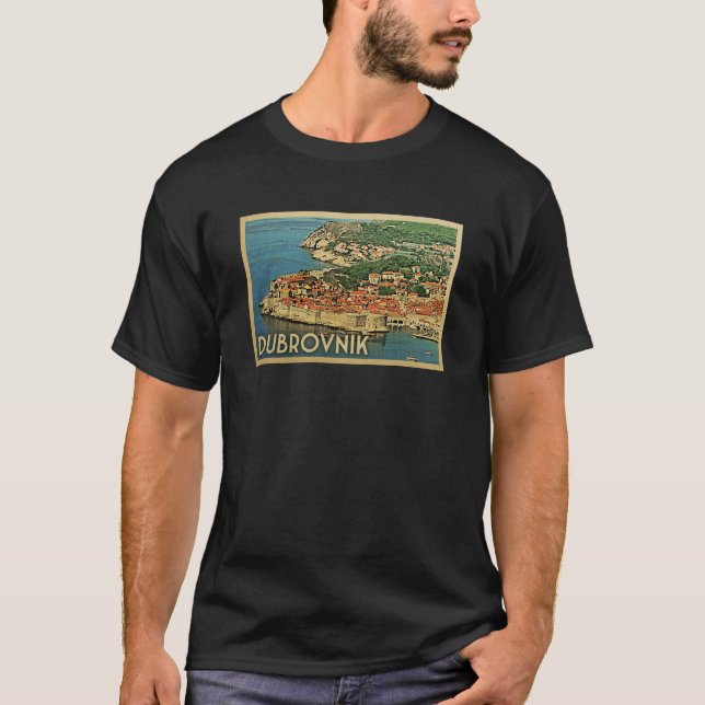Dubrovnik Vintage Travel T-shirt (Front)