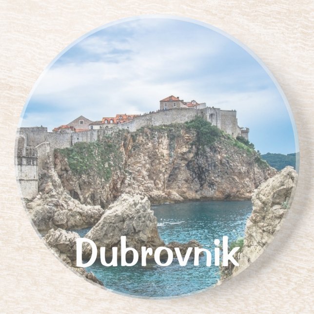 Dubrovnik walls view from sea coaster (Front)