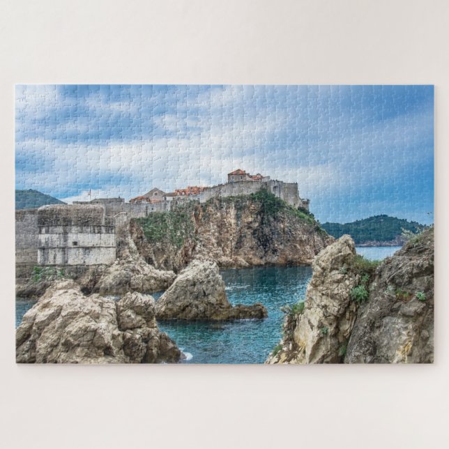 Dubrovnik walls view from sea jigsaw puzzle (Horizontal)