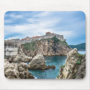 Dubrovnik walls view from sea mouse pad