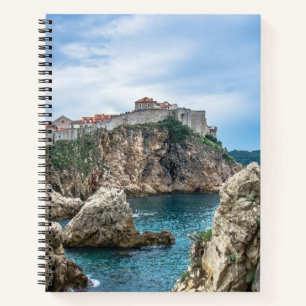 Dubrovnik walls view from sea notebook