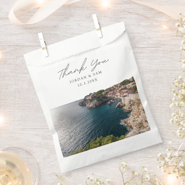 Dubrovnik Wedding Favour Croatian Thank You Photo Bag (Clipped)