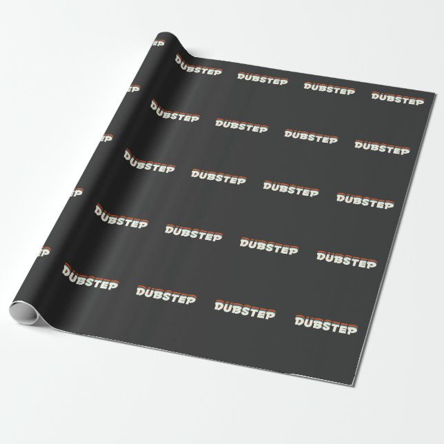 Dubstep Bass Electro Dance Music Raver Wrapping Paper (Unrolled)