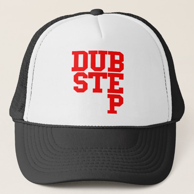 Dubstep Blockletter (Red) Trucker Hat (Front)