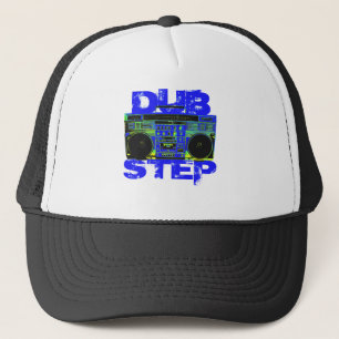Dubstep Blue Boombox Trucker Hat