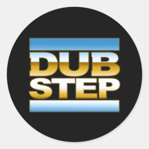 DUBSTEP chrome logo Classic Round Sticker