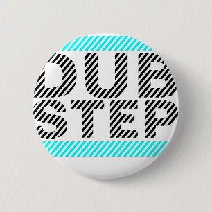Dubstep Cyan 6 Cm Round Badge