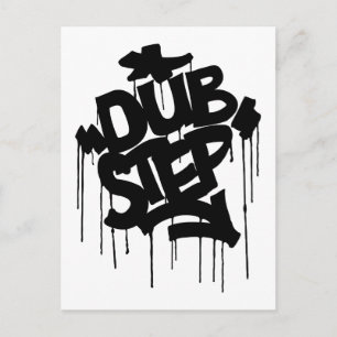 Dubstep FatCap Black Postcard