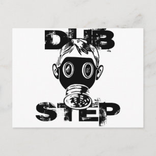 Dubstep Gas Mask Postcard