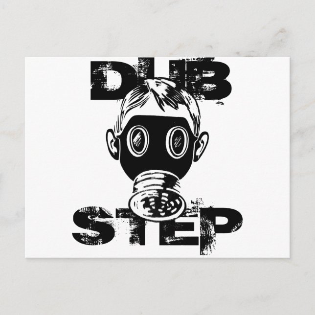 Dubstep Gas Mask Postcard (Front)
