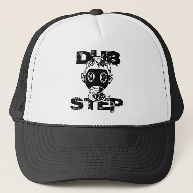 Dubstep Gas Mask Trucker Hat (Front)
