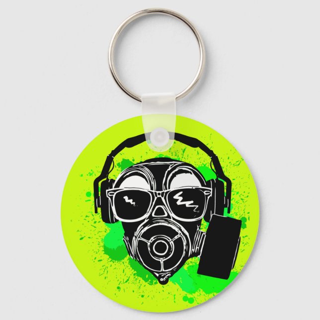 Dubstep Gasmask Key Ring (Front)