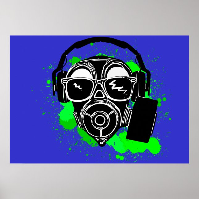 Dubstep Gasmask Poster (Front)