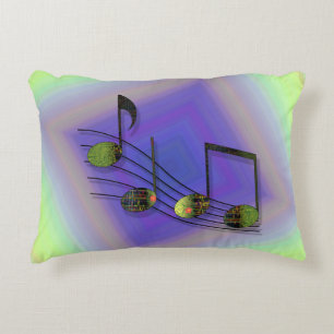 Dubstep Notes Accent Pillow
