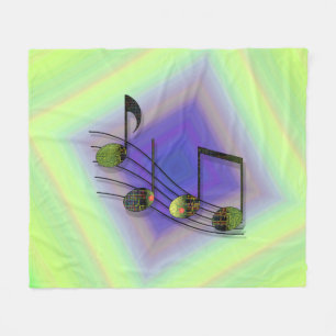 Dubstep Notes Fleece Blanket